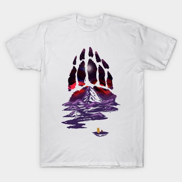 A Paw for a Full Moon T-Shirt by Vertei